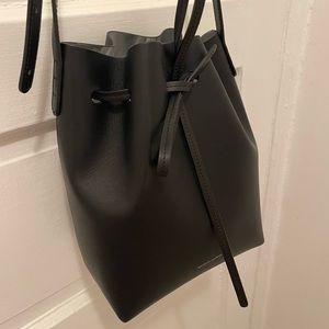 Mansur Gavriel mini bucket bag, black/silver